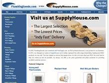 Tablet Screenshot of plumbinggoods.com